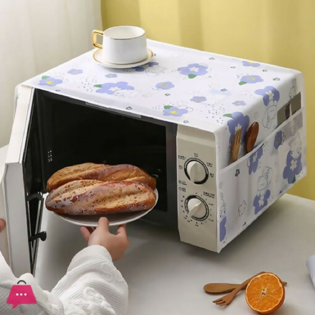 Microwave Oven Dust Proof Cover - Waterproof and Oil-proof - Random Design - Made in China