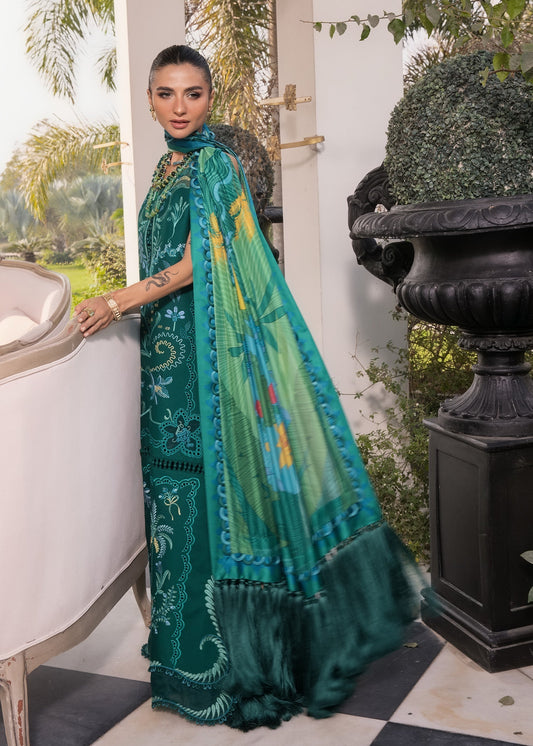 Flow by crimson Embroidered unstitched 3pc collection BEAUTY IN BLOOM - D3B