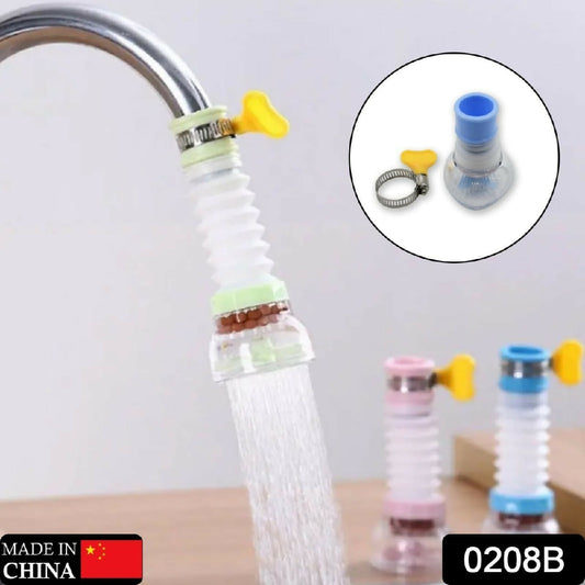 Faucet Shower Head Water Saver Anti Splash Tap Filter with Fan Propeller Flexible PVC Rotating Kitchen Sink Sprayer