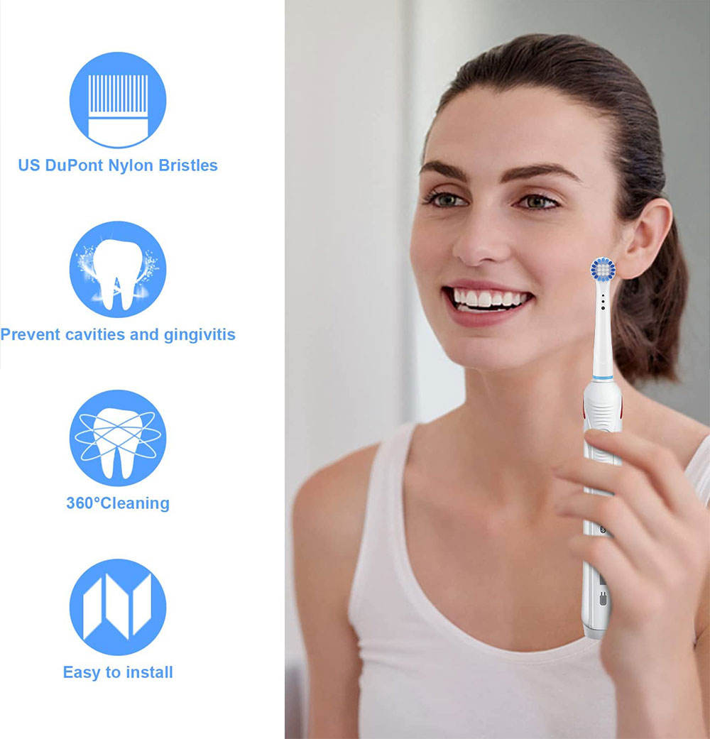 8 Pcs Toothbrush Heads  Compatible Replacement Brush Set