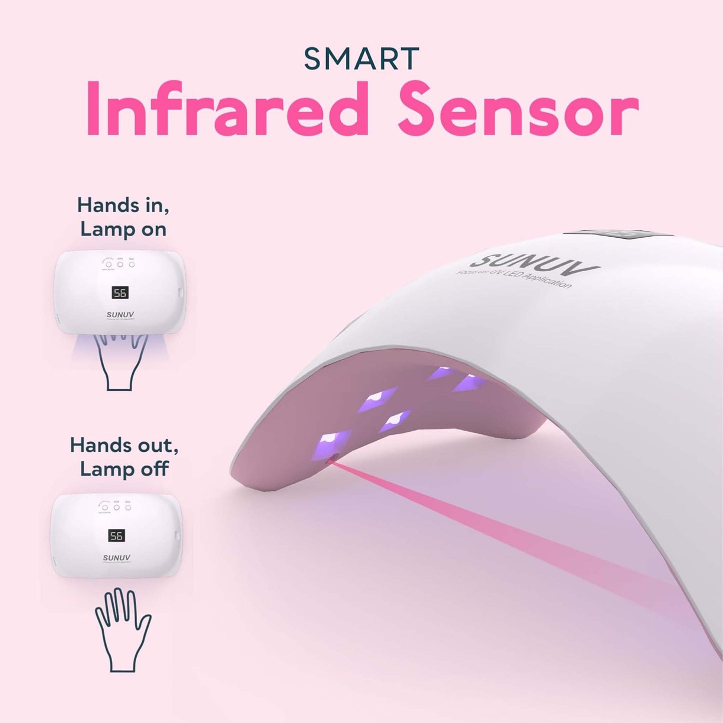 UV LED Nail Lamp  Fast Gel Polish Curing Light for Salon and Home Use