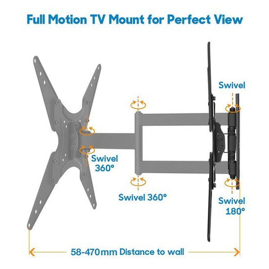 Perlesmith Full Motion TV wall Mount