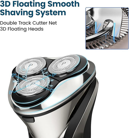 Electric Shaver Razor – Rechargeable Men’s Grooming Trimmer for Smooth Shave