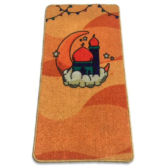 Kids Prayer Mat – Soft & Comfortable Marmalade Orange Islamic Mat for Children