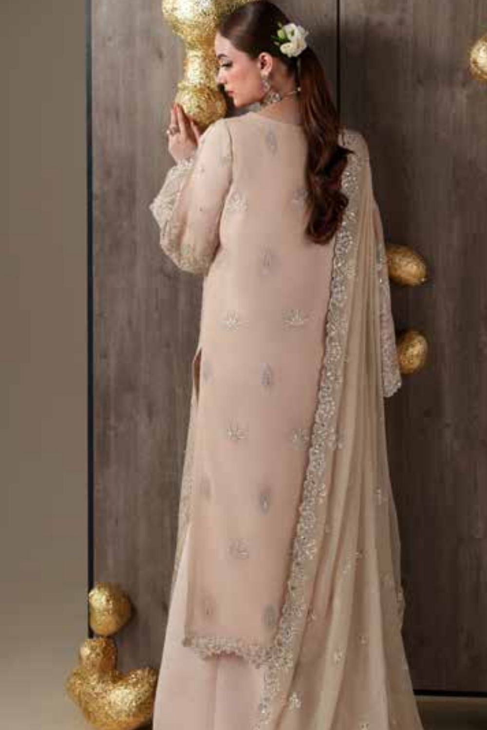Emaan Adeel Nouvelle 3 Piece Unstitched Embroidered Luxury Chiffon Suit CAMALLIE