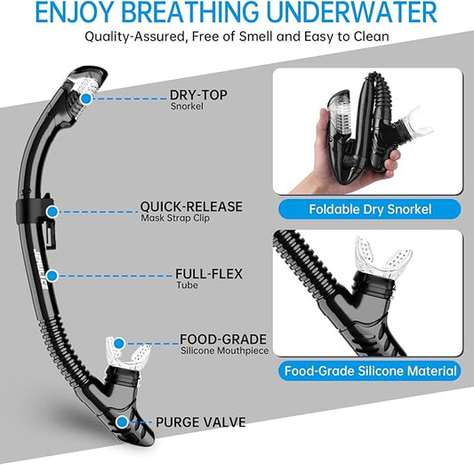 Jemulice Adult Snorkel Set