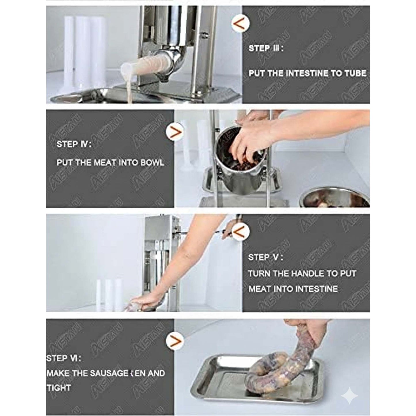 Sausage Stuffer  Manual Meat Filler Machine for Homemade Sausages