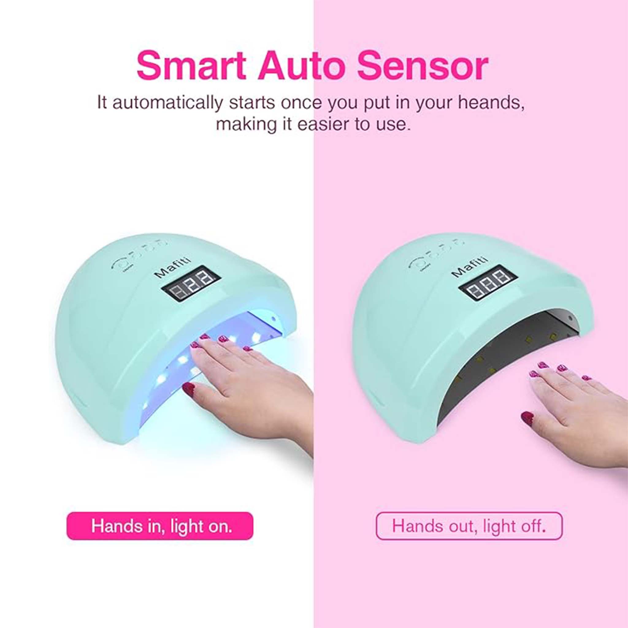 UV LED Nail Lamp Dryer  Professional Gel Polish Curing Light for Manicure and Pedicure