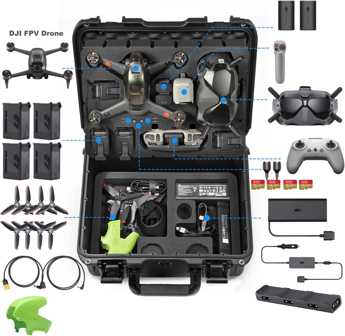 Drone Carrying Case  Waterproof Shockproof Travel Bag for Drone and Accessories