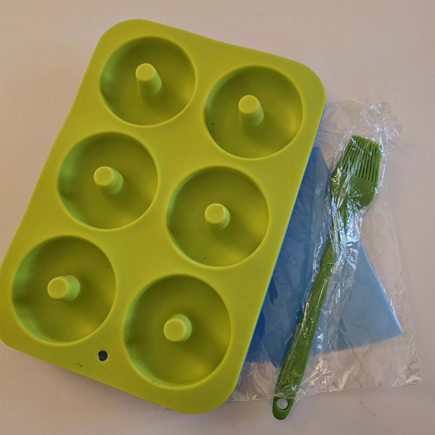 Silicone Donut Mold with Brush  Non Stick Baking Set