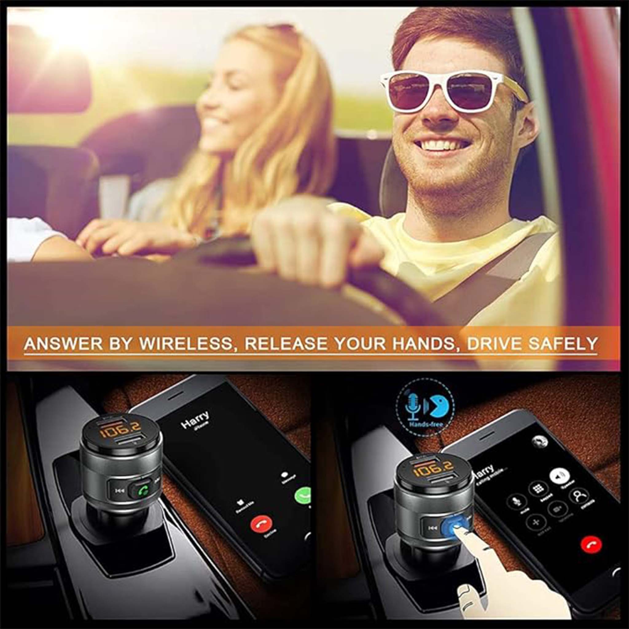Wireless Handsfree Car Kit  Bluetooth Audio and Call System