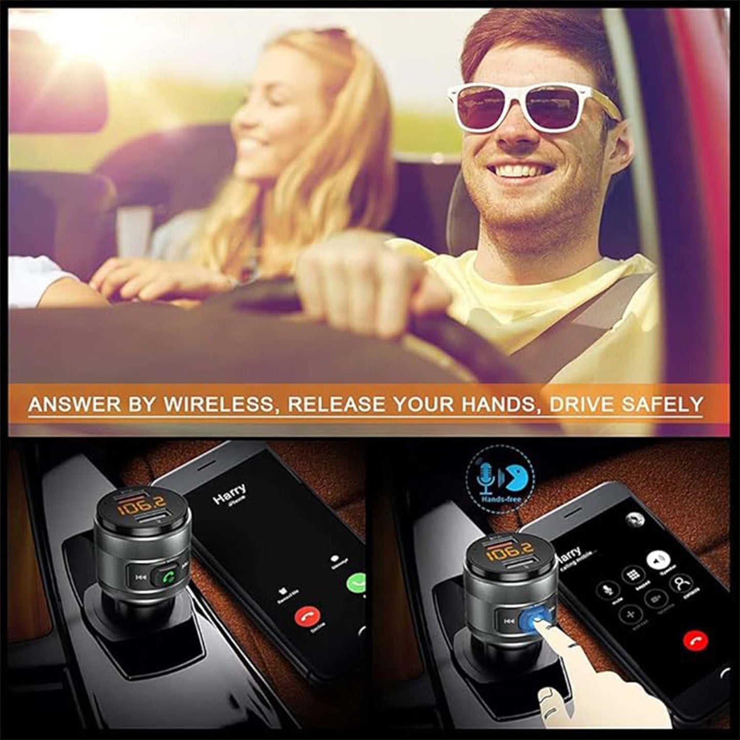 Wireless Handsfree Car Kit  Bluetooth Audio and Call System