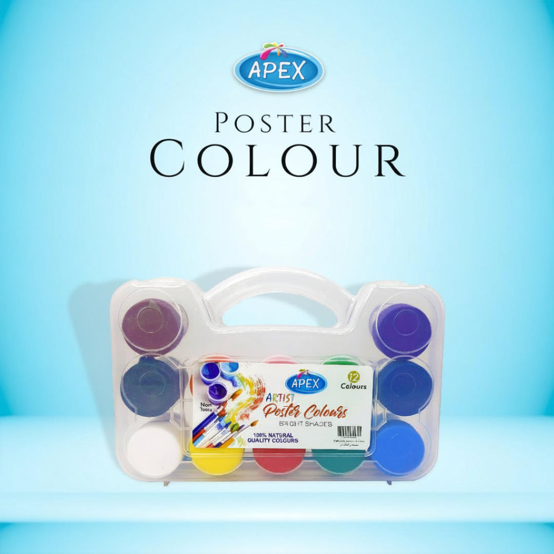 APEX Artist Poster Colours Bright Shades (Pack of 12)