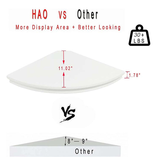 2 Tier Floating Corner Shelf – Wall-Mounted Storage Rack for Bathroom, Kitchen & Living Room