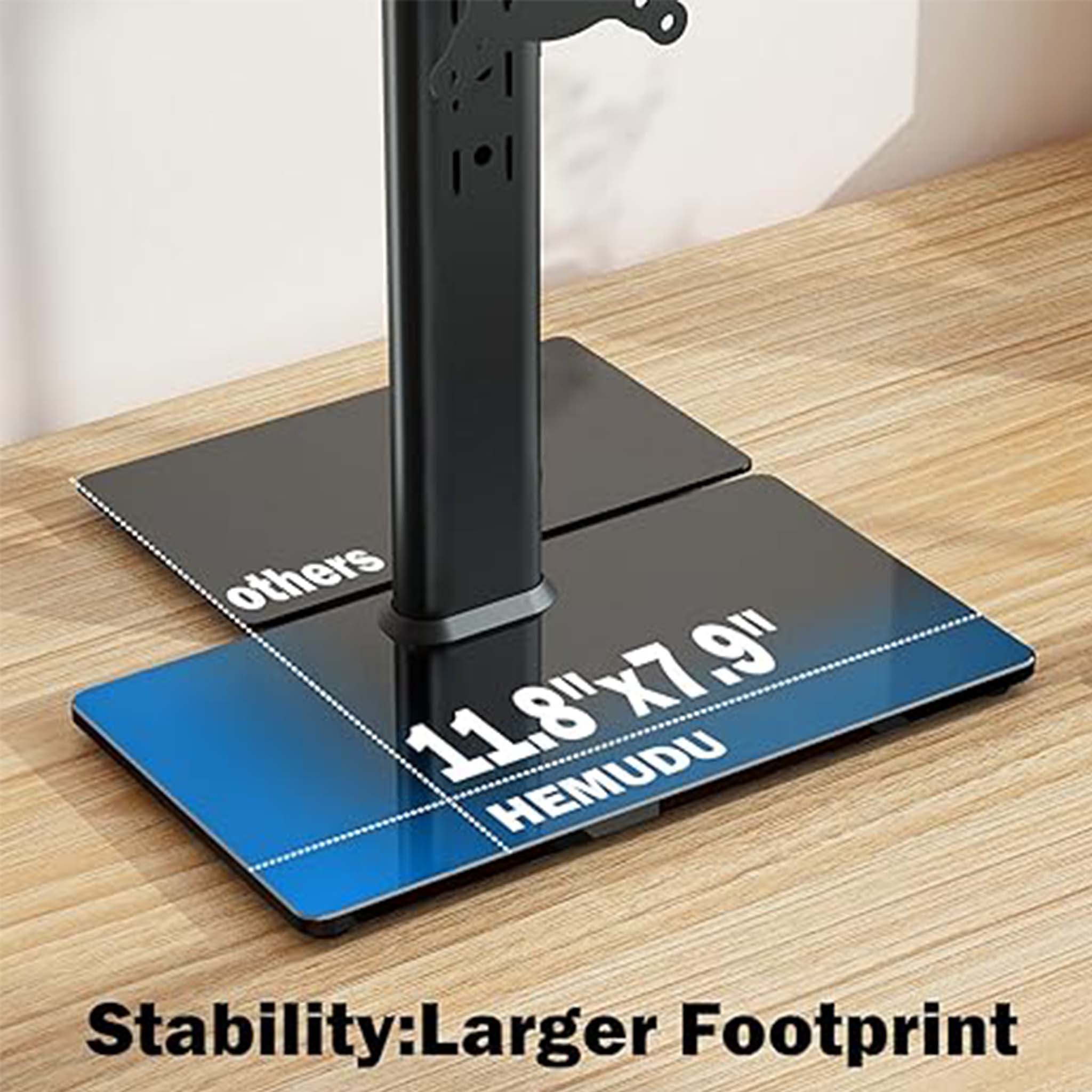 TV and Computer Monitor Stand  Adjustable Riser for Screen Elevation and Desk Organization