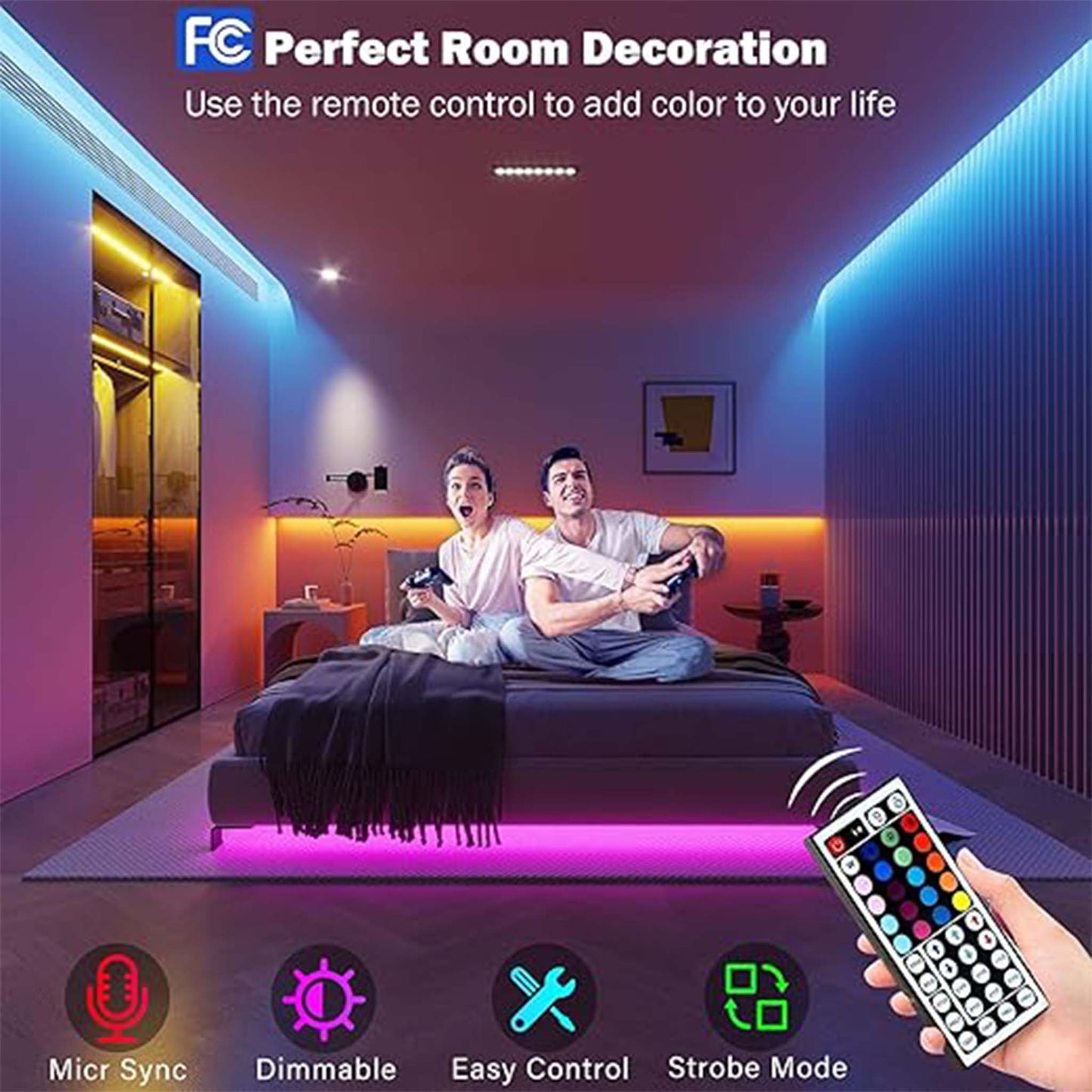 LED Strip Light – Flexible RGB Lighting Tape for Home, Parties & Decoration