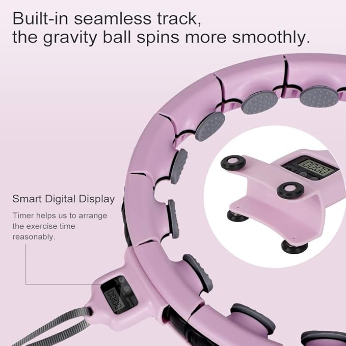 Smart Hoola Hoop  Weighted Fitness Hoop with Adjustable Links for Exercise and Weight Loss