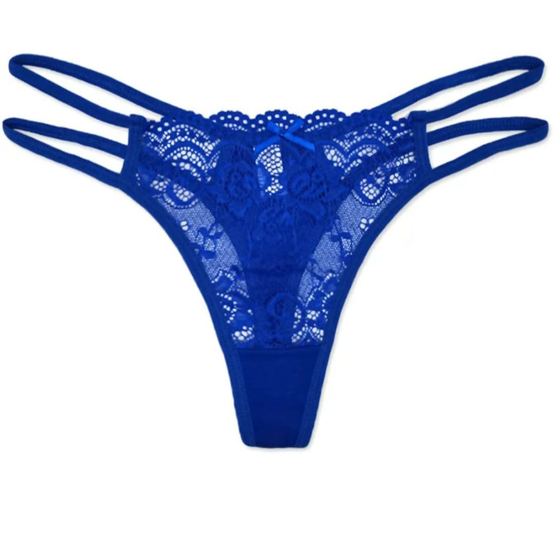 Sexy Embroidered Flower Pearl Underwear Ultra Thin Mesh Panties Sexy V Shaped Thong