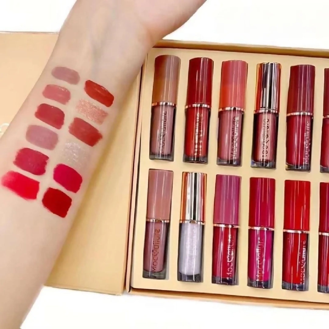 12 Pcs Mocallure Matte Liquid Lipstick Set High-Pigment Waterproof and Long-Lasting