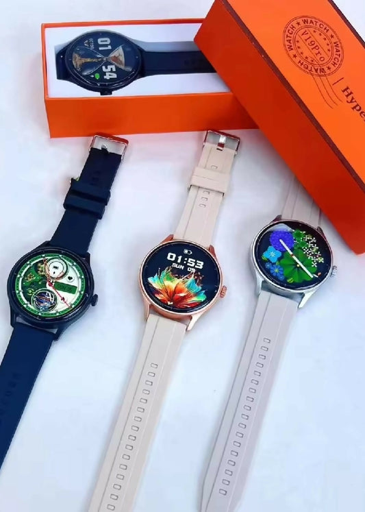 V19 Pro Round Smart Watch with Bluetooth Calling And Fitness Tracker HD Display Call Features