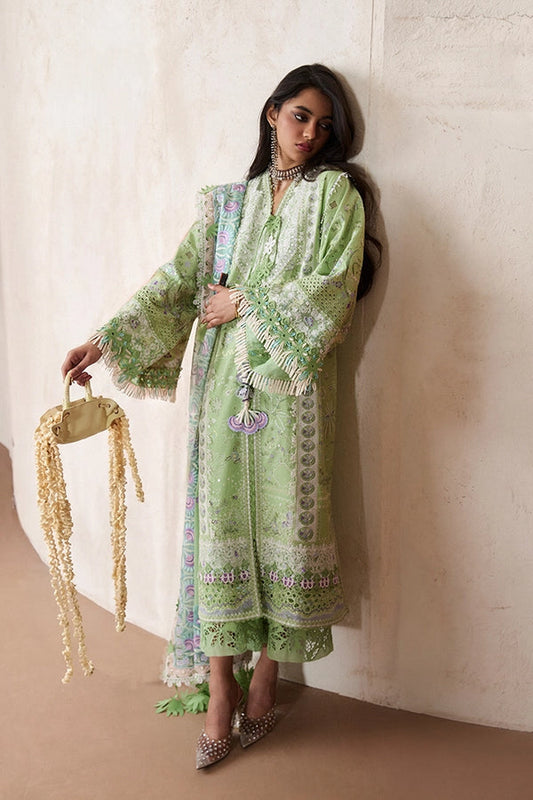 Suffuse 3 Pc Unstitched Embroidered Lawn Suit NAVIEL