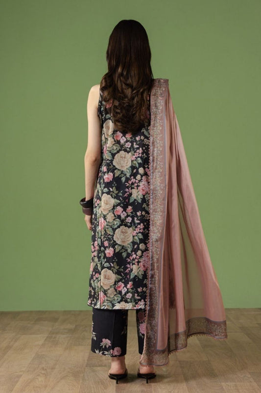 Zara Shahjahan 3 Pc Unstitched  Printed Lawn Suit Aurelia-7B