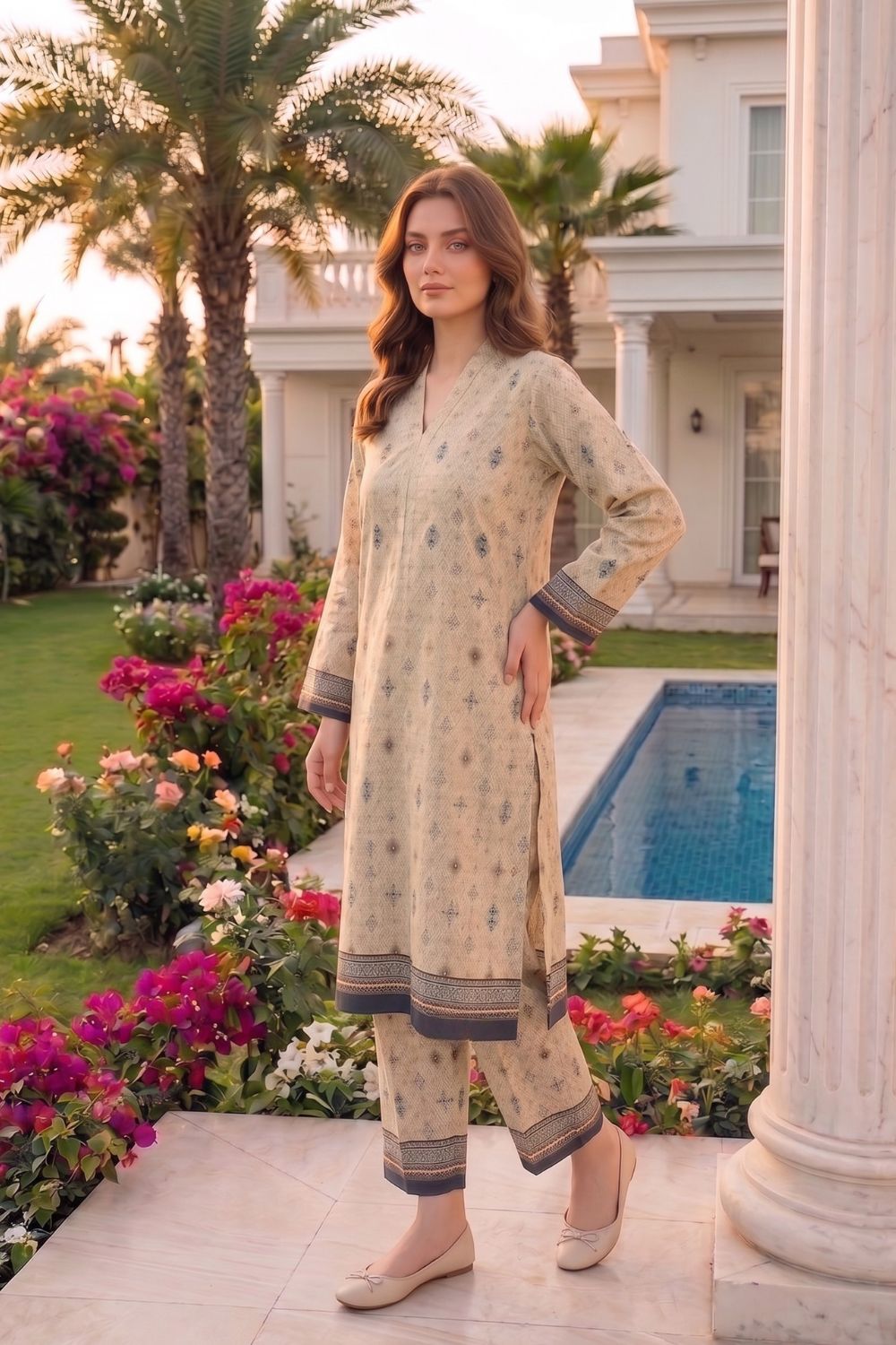 2Pcs Unstitched Printed Noorain Lawn Collection Desgin - 4