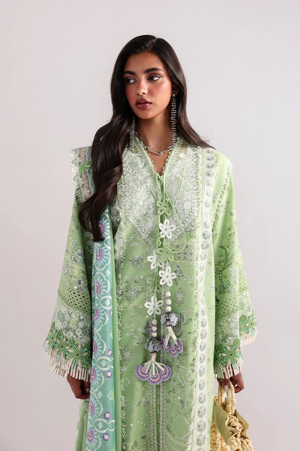 Suffuse 3 Pc Unstitched Embroidered Lawn Suit NAVIEL