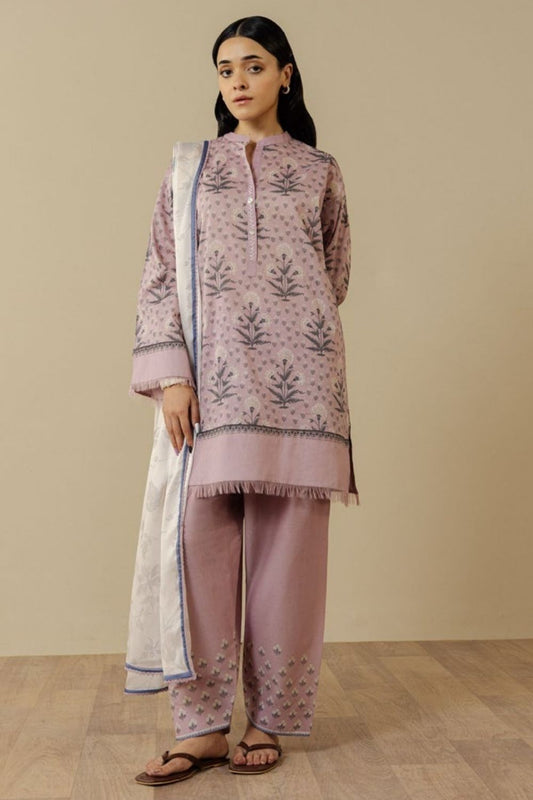 Zara Shahjahan 3 Pc Unstitched  Printed Lawn Suit Anthea-9A