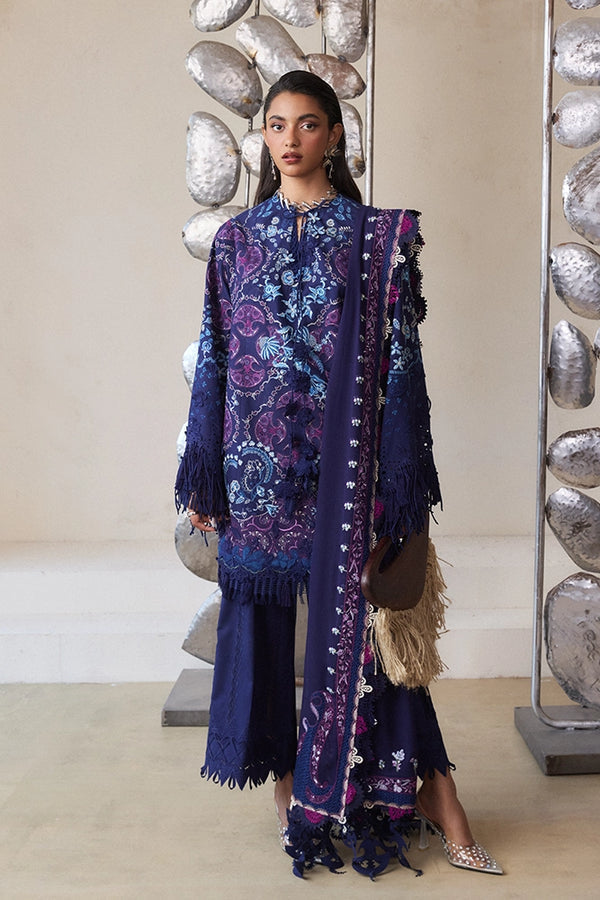 Suffuse 3 Pc Unstitched Embroidered Lawn Suit ELORA