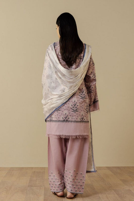 Zara Shahjahan 3 Pc Unstitched  Printed Lawn Suit Anthea-9A