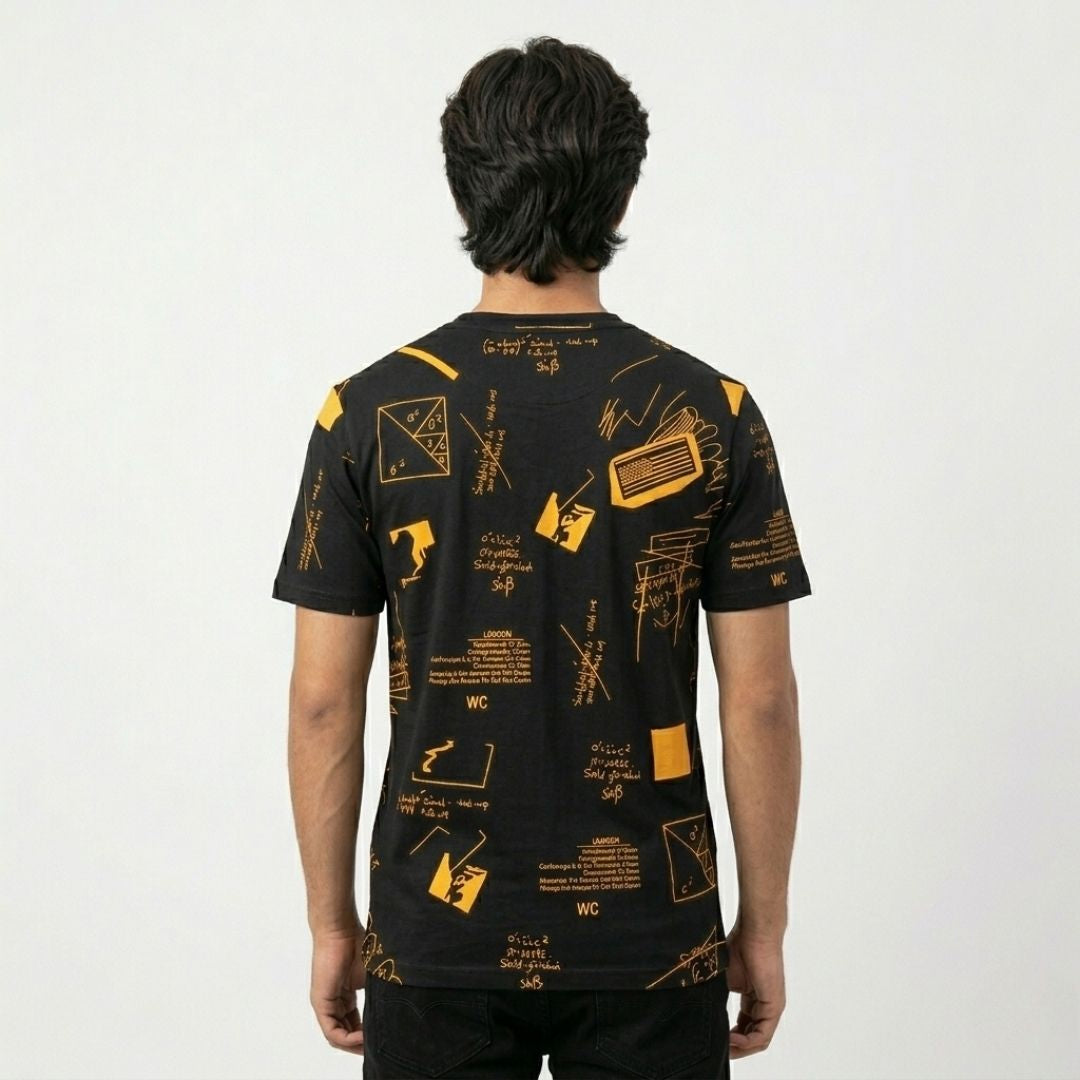 Short Sleeves T-shirt | Calculous Camo | Black