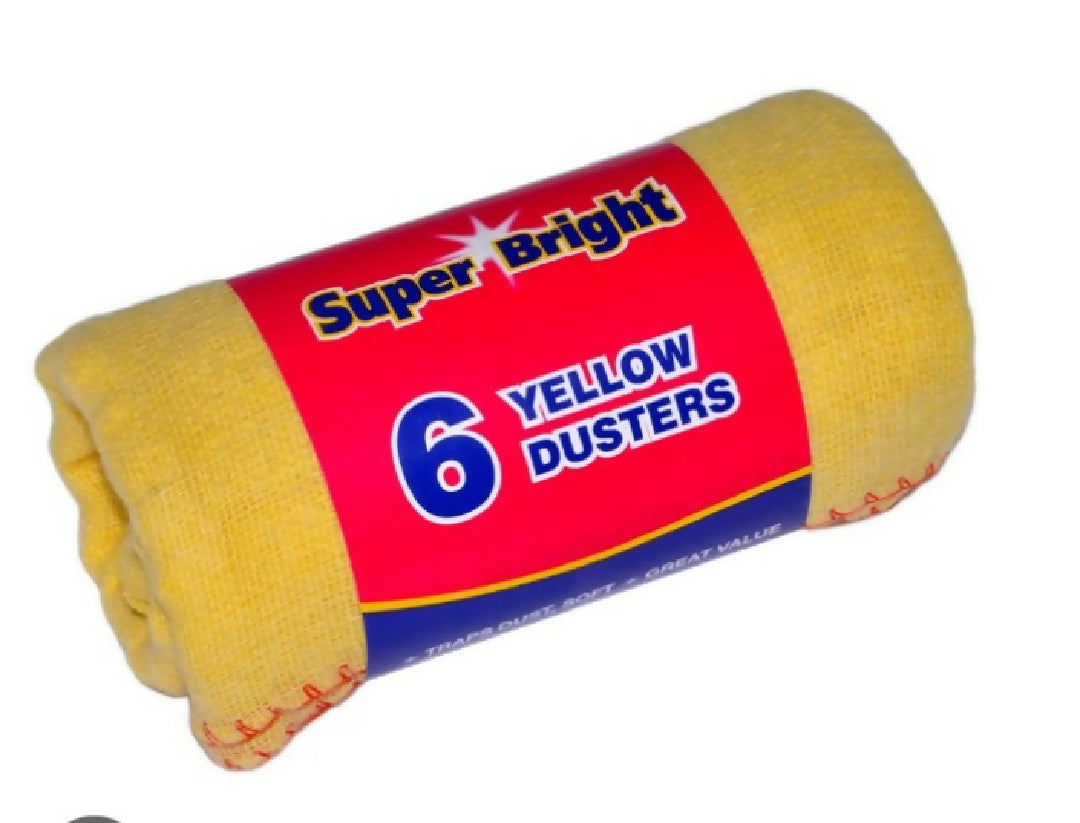 Yellow dusters pack of 6 16x20