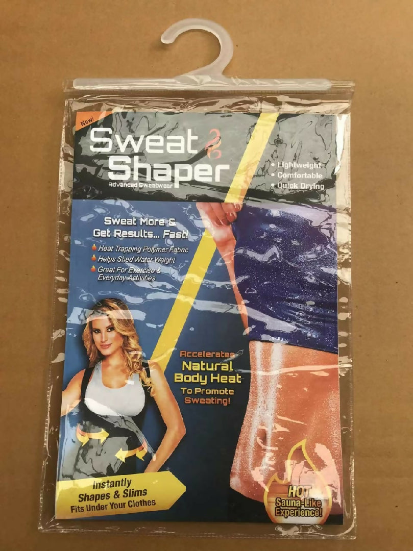 Women Sweat Shaper Weight Loss Fat Burning Trainer Slimming Tummy Control Reducing Shapewear Workout Fat Burner black