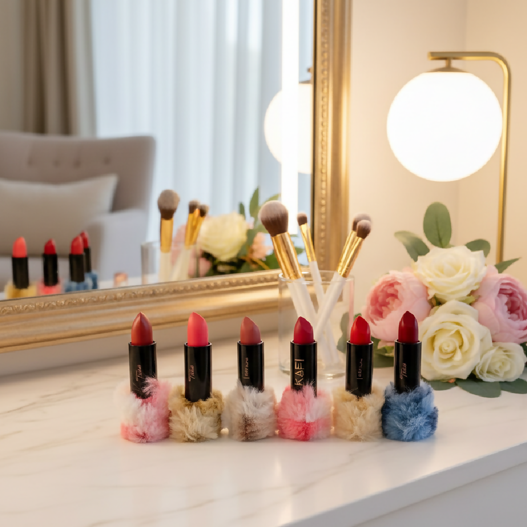 High Pigmented Fluffy Velvet Matte Lipstick - Pack of 6 - Soft Matte Finish
