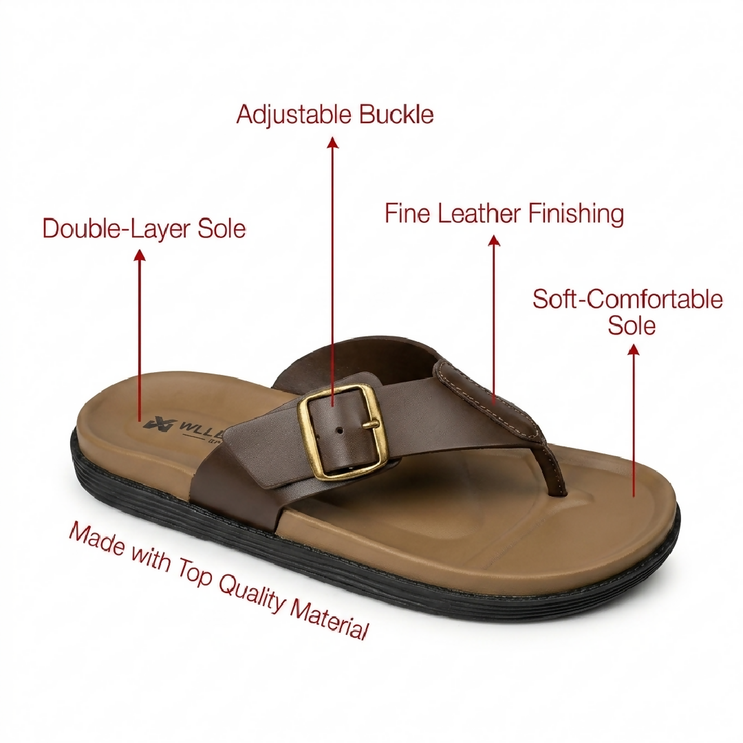 Men Ultra Soft Bed Comfort Chappal Ergonomic Orthopedic Slides with Adjustable Metal Buckle Lightweight Non Slip Summer Slippers