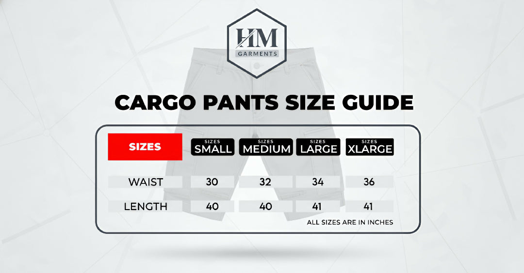 6-Pocket Baggy Cargo Trousers for Men - Cotton Lycra Stretchable Fit