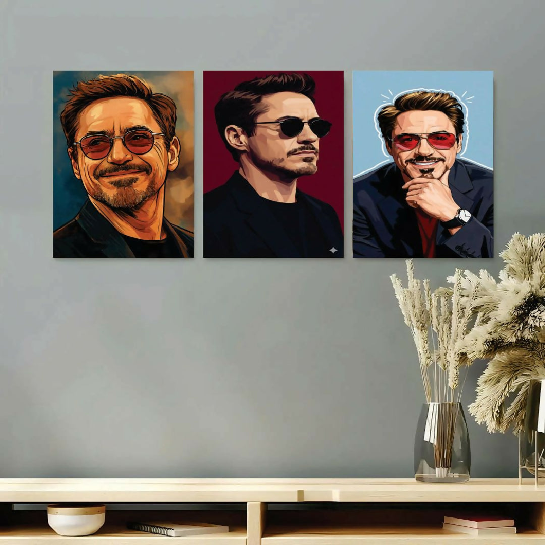 Set of 3 Premium Wall Art Photo Tiles Modern Home Decor Sets 8x11