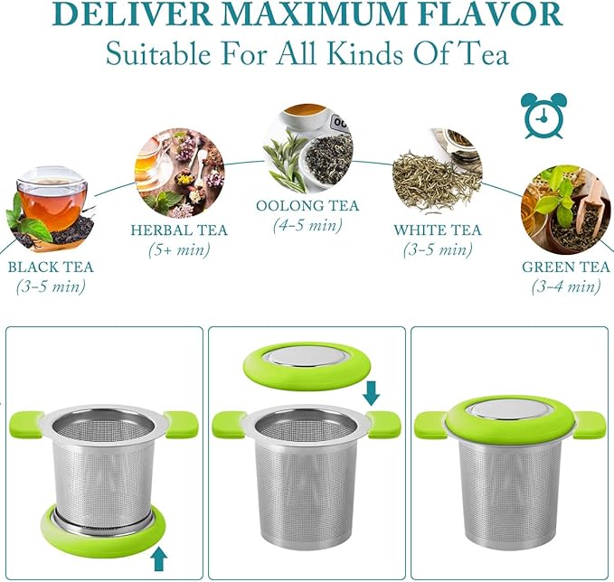 HELPING Creative Tea Infuser  Reusable Loose Leaf Tea Strainer for Cups and Mugs