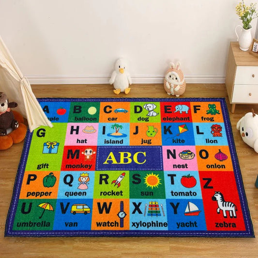 Alphabetic Kids Rug – Colorful Educational Carpet for Learning Letters & Numbers