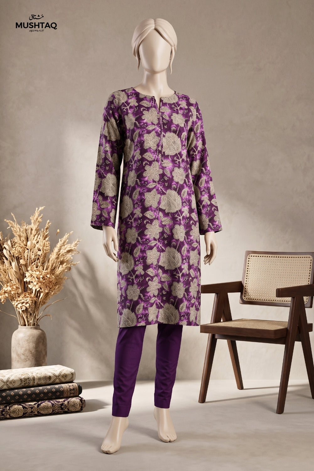 2Pcs Unstitched Printed Aiesh Lawn Collection Desgin - 2