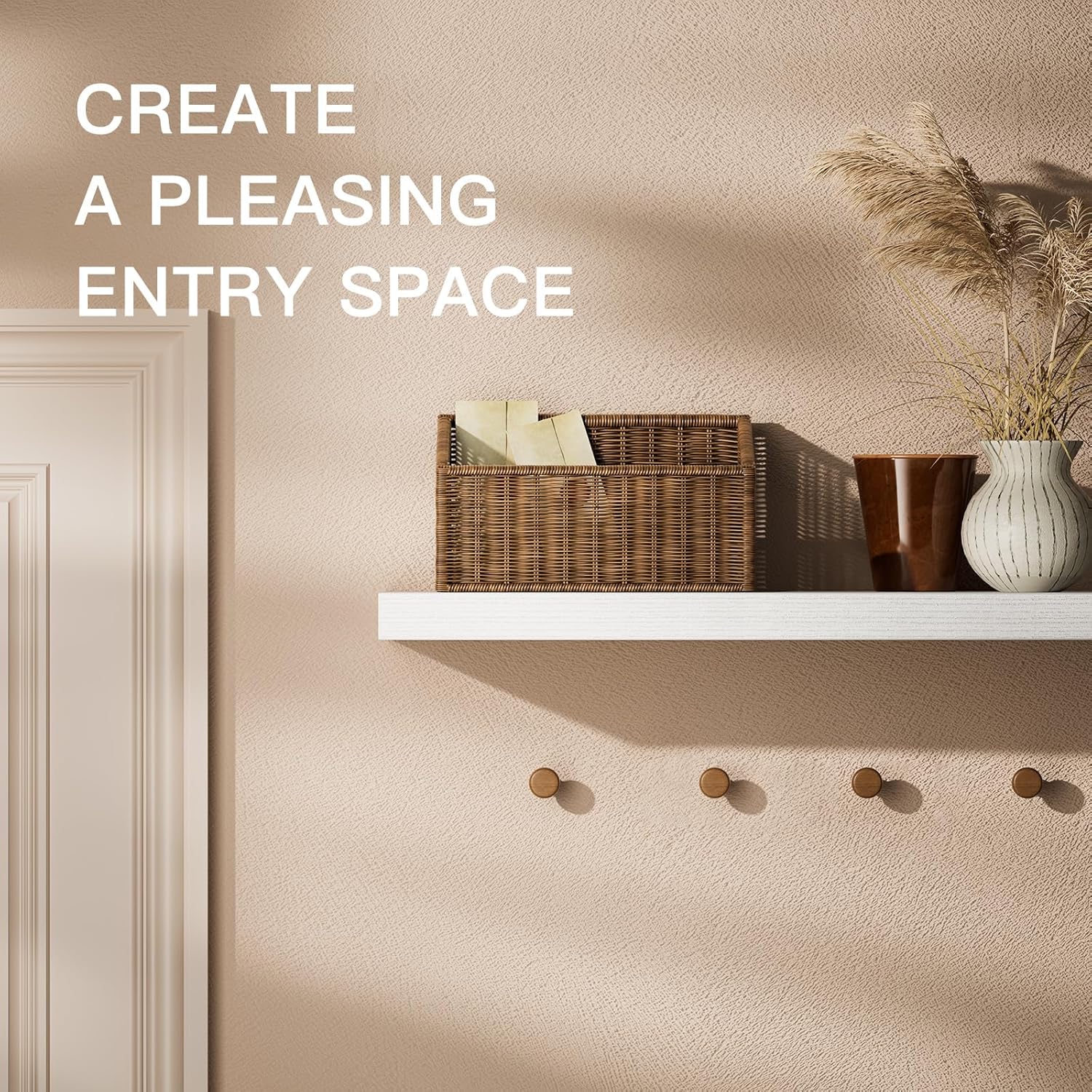 Floating Shelves White  Modern Wall Mounted Storage and Display Racks for Home and Office