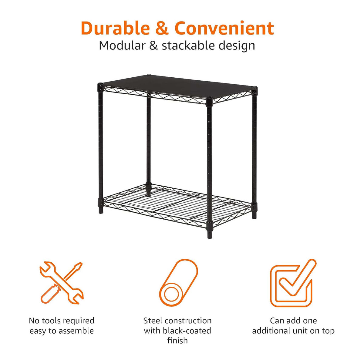 Stackable Space Saving Rack Stackable Shelf Space Saving Storage Organizer Rack for Kitchen Bathro ...