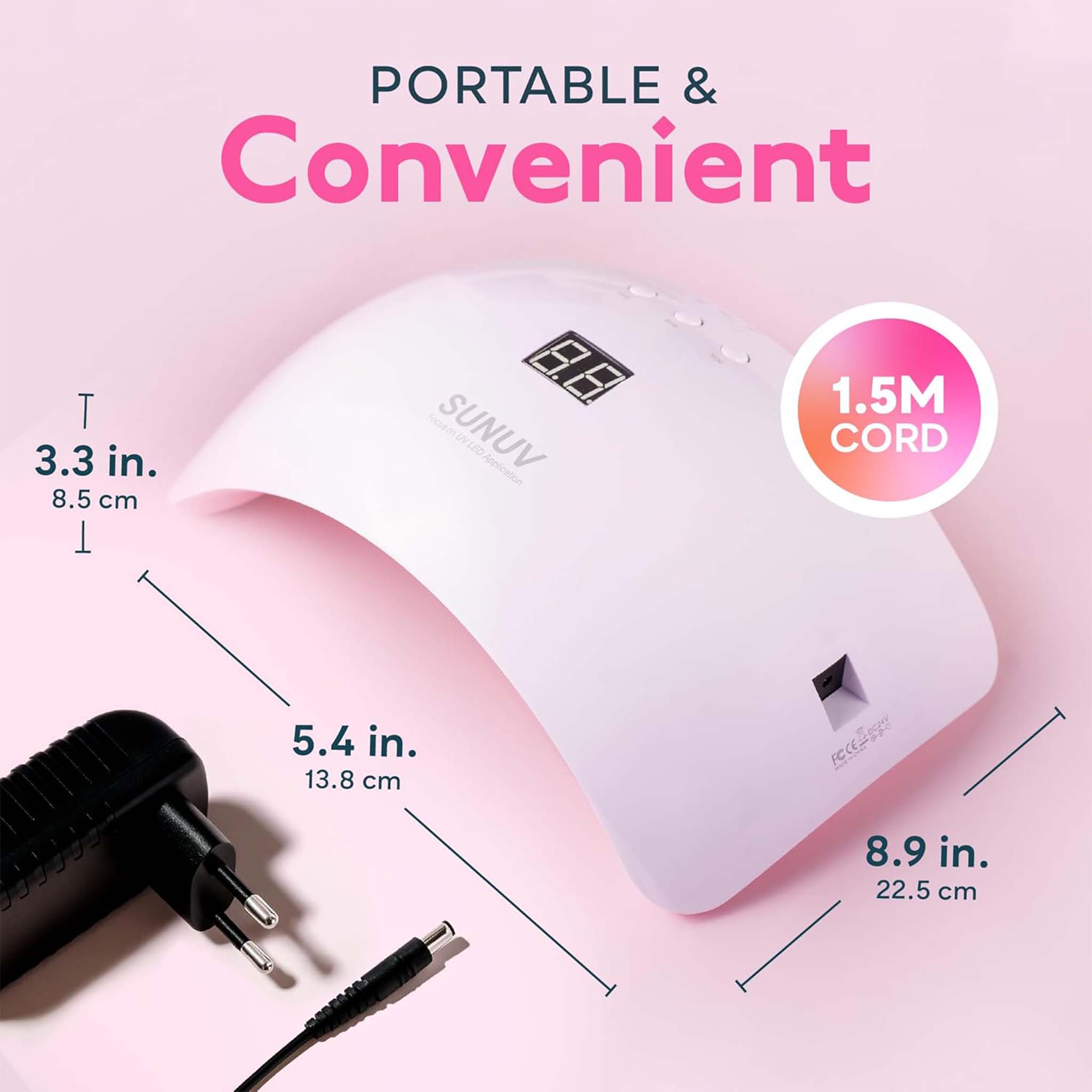 UV LED Nail Lamp  Fast Gel Polish Curing Light for Salon and Home Use