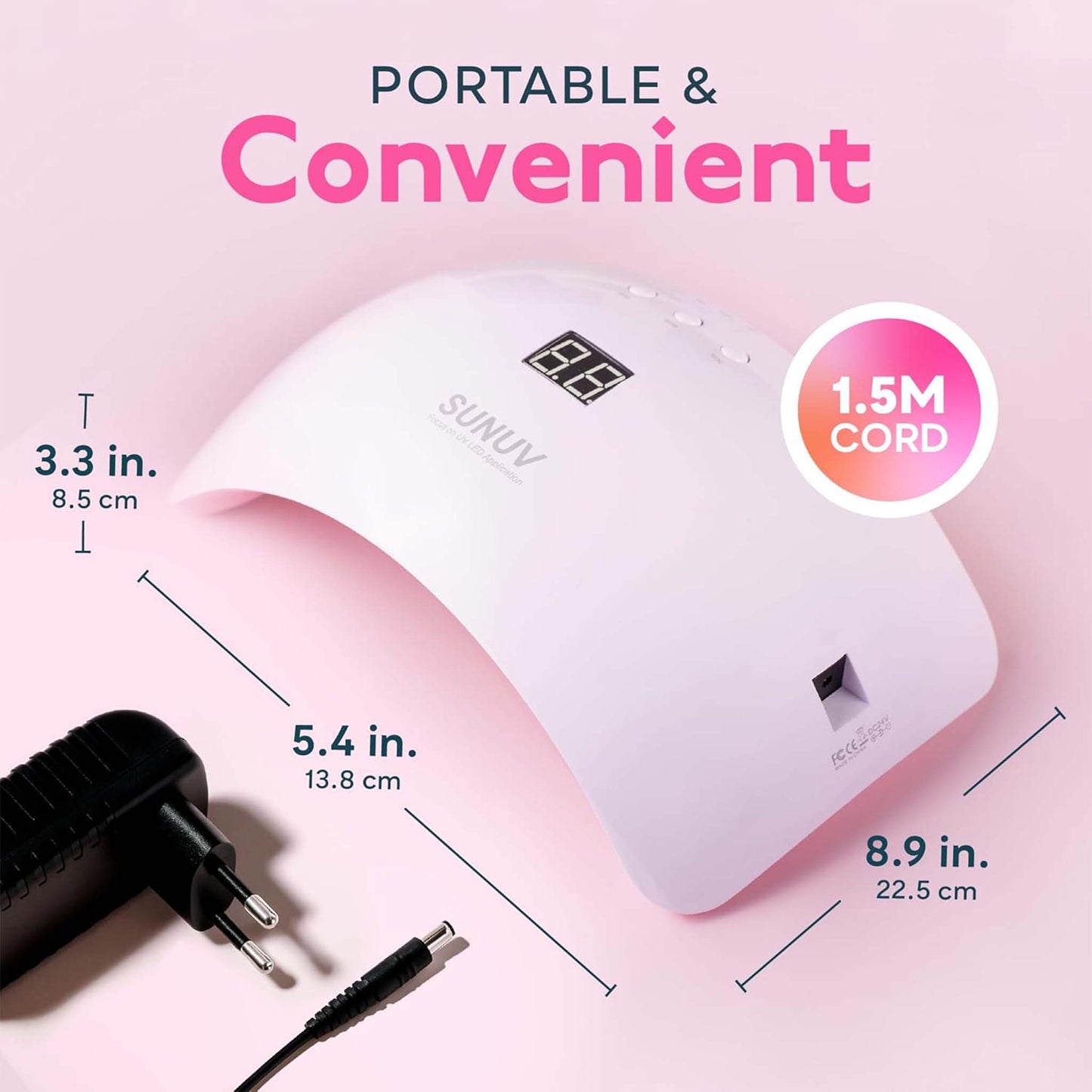 UV LED Nail Lamp  Fast Gel Polish Curing Light for Salon and Home Use