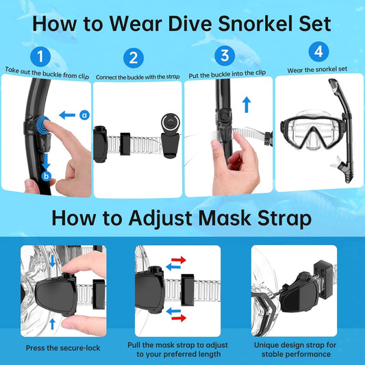 Jemulice Adult Snorkel Set