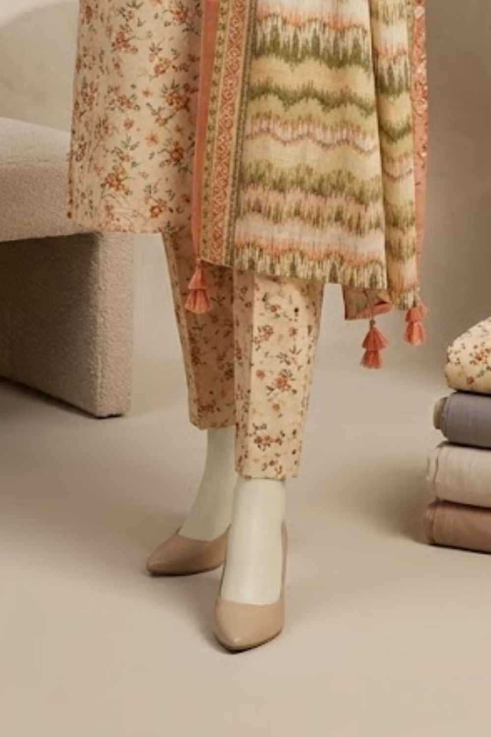 Mushtaq Mahrosh Collection 3Pcs Unstitched Printed Lawn Desgin - 1