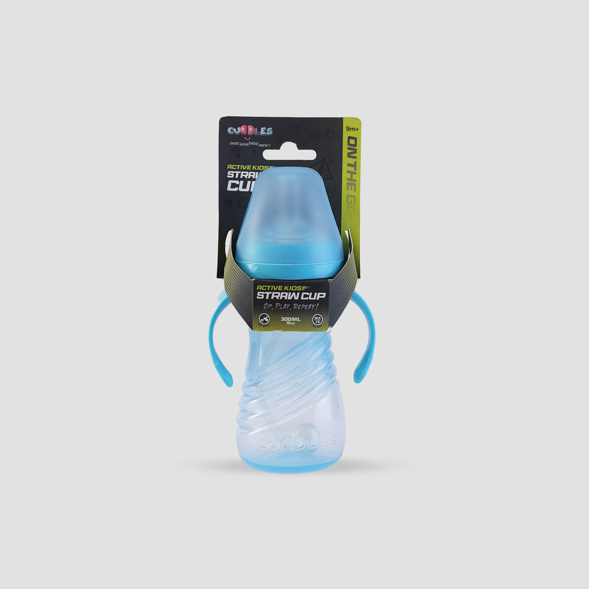 Cuddles Active Kids Straw Bottle with Handle - 300ml