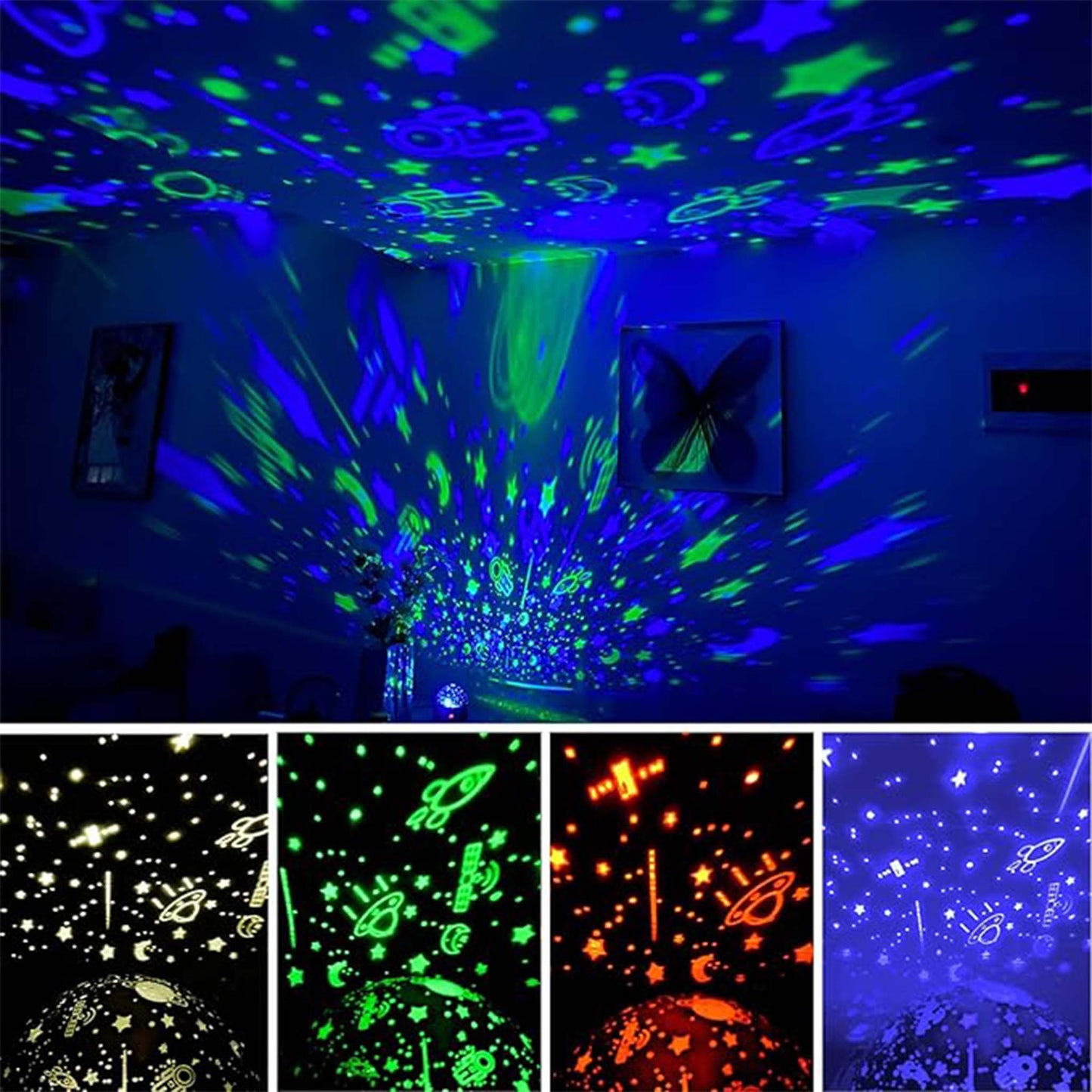 Energy Tower Projection Lamp 3D LED Night Light with Soothing Visuals ...