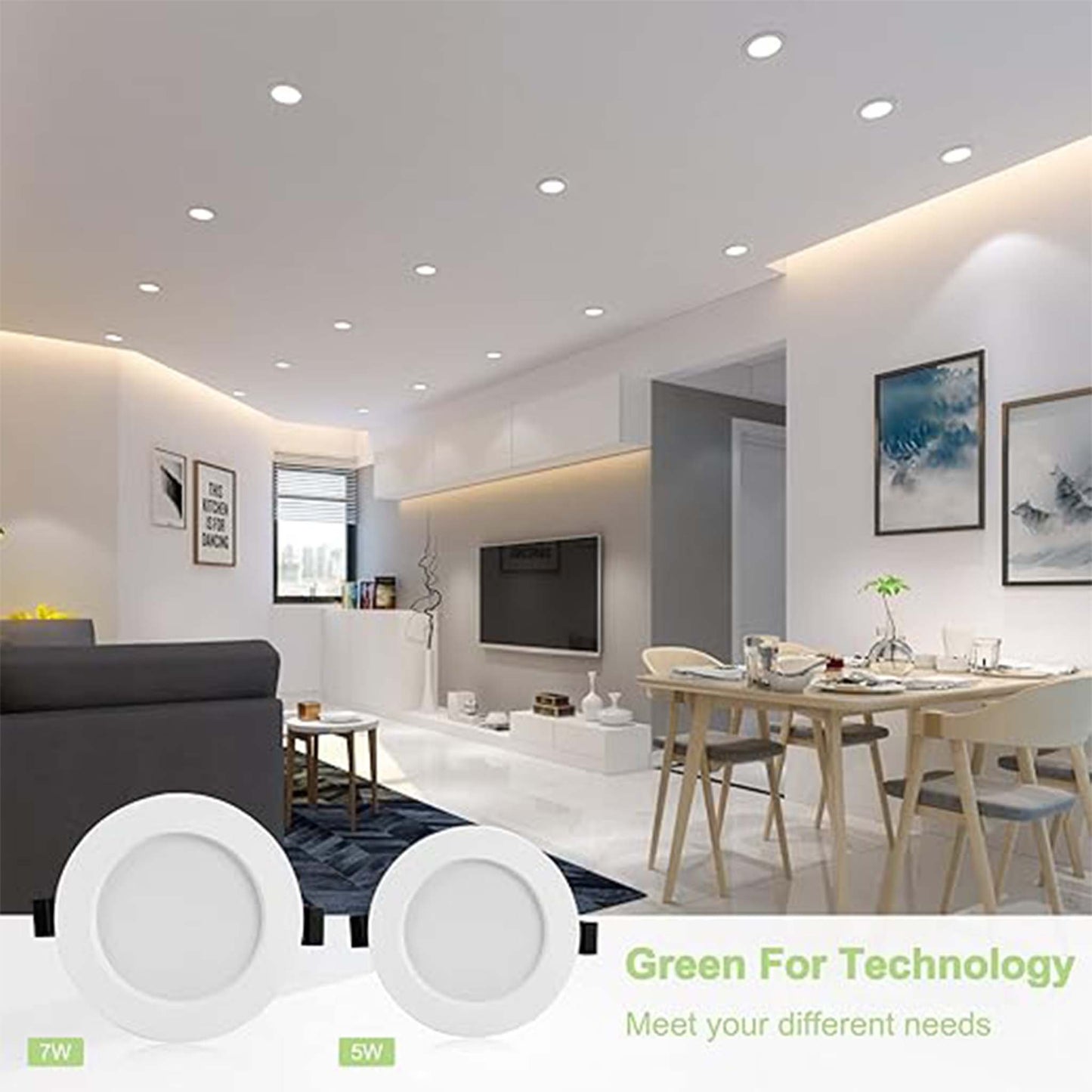 Gr4tec LED Ceiling Spot Light  Adjustable Recessed Downlight for Home and Office